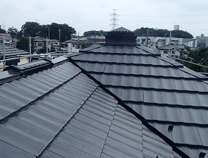 上尾市　屋根塗装　遮熱塗料