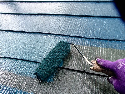さいたま市　屋根　中塗り