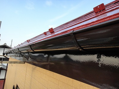雨樋部分の塗装