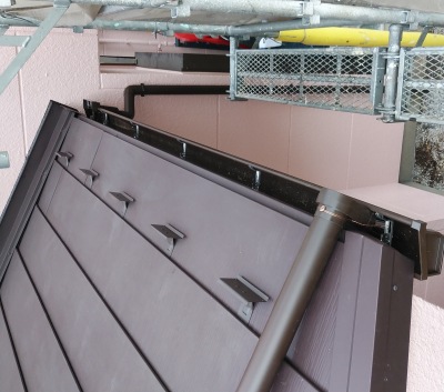 川越市　屋根葺き替え工事　雨樋交換