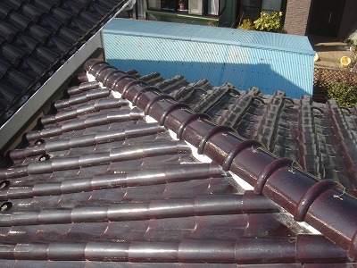 さいたま市北区　漆喰補修　屋根工事