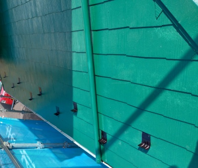 さいたま市西区　屋根塗装　雪止め設置