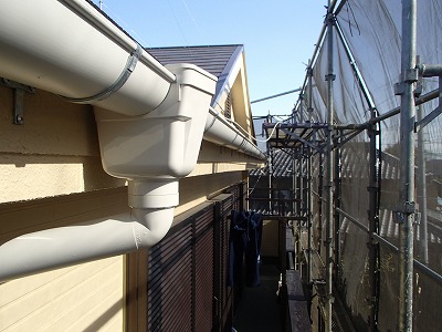 久喜市　付帯塗装　雨樋塗装