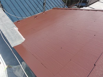 さいたま市　屋根塗装　マルーン