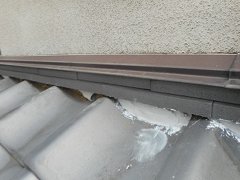 川口市　屋根漆喰詰め直し