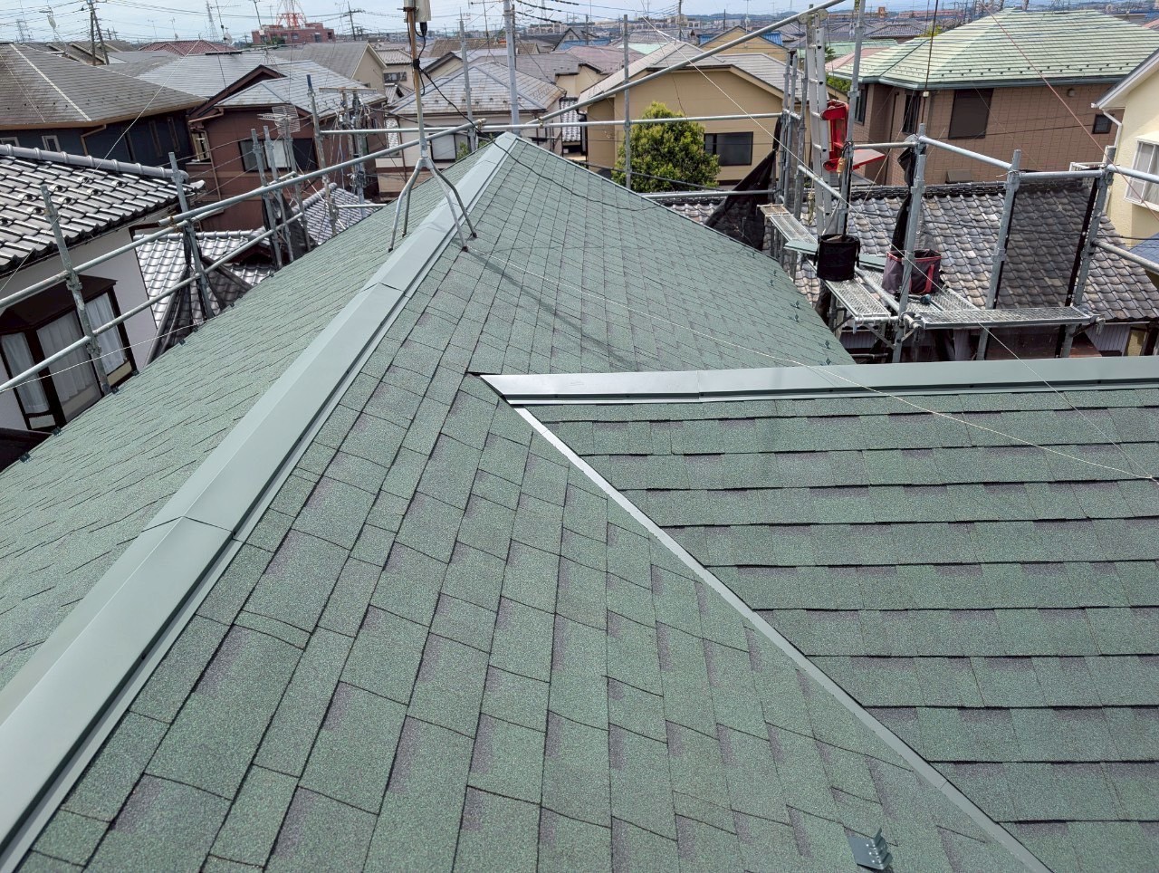 防水シート(ルーフィング)の敷設