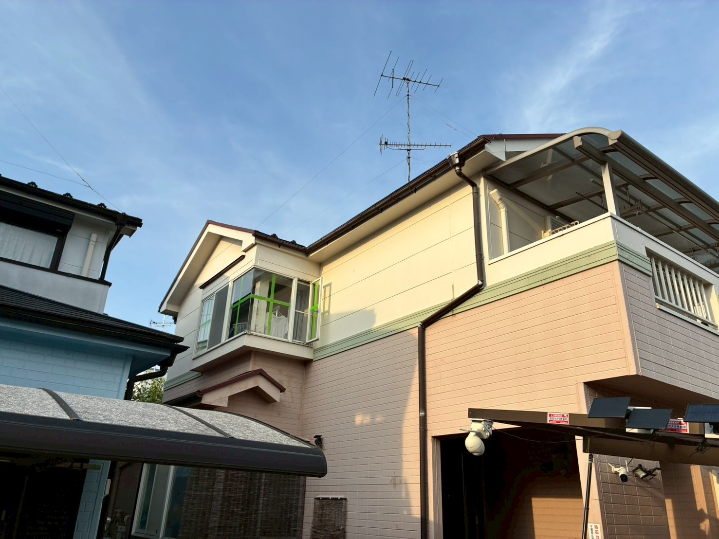 汚れの付着が見られない比較的綺麗な外壁