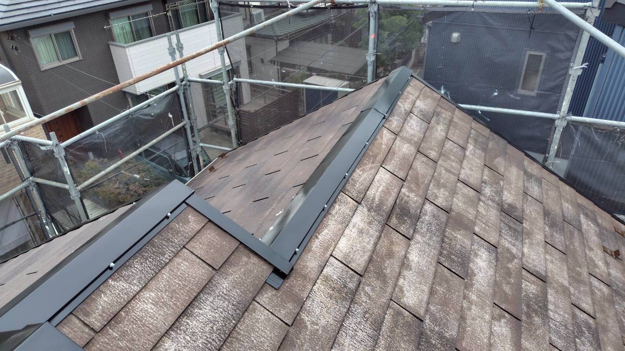 棟違い部分もしっかりシーリングを施工