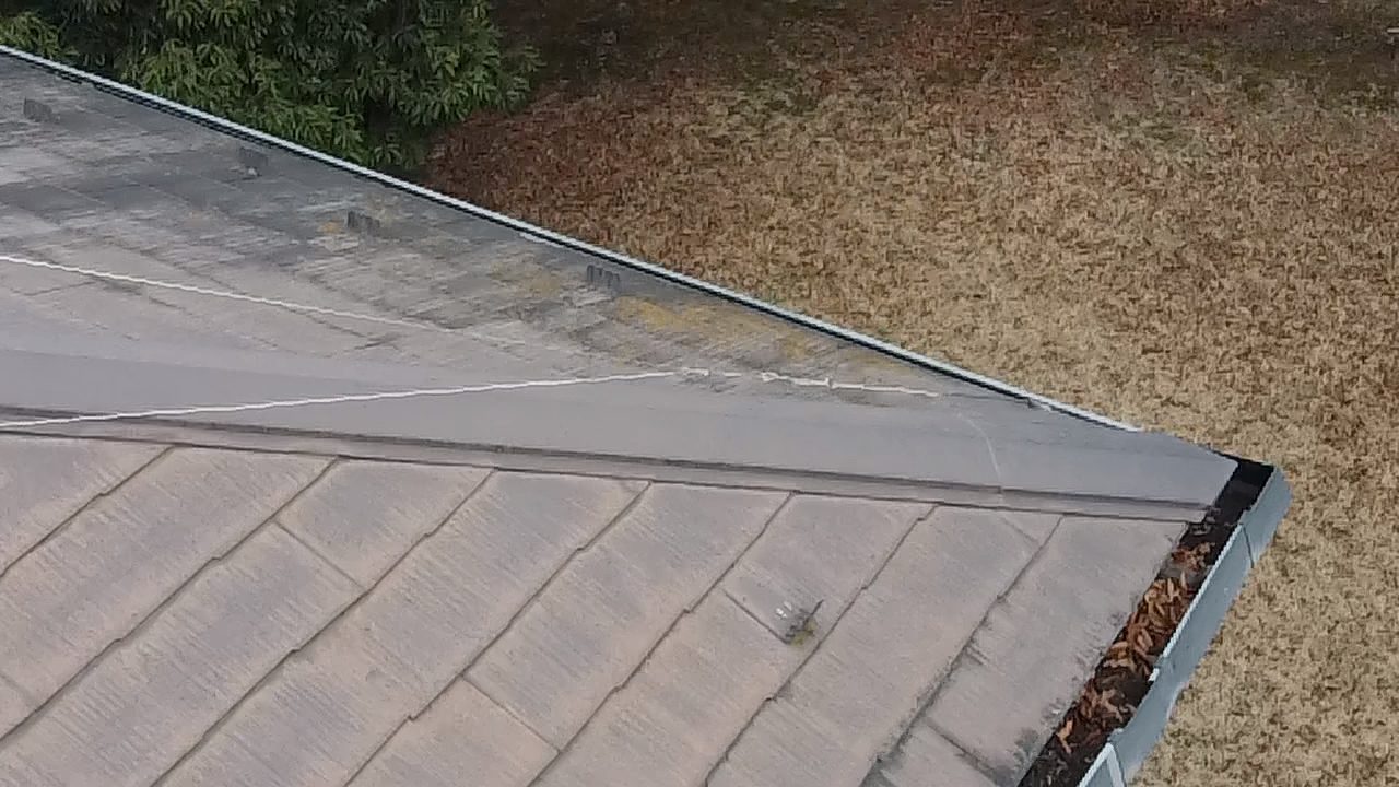 落ち葉が詰まった軒樋