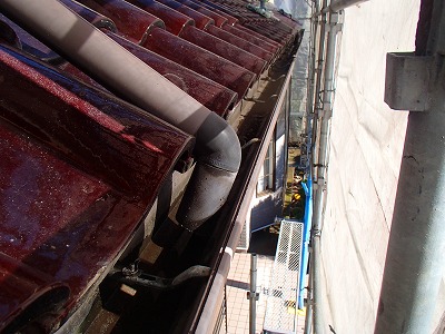 さいたま市岩槻区　雨樋洗浄後