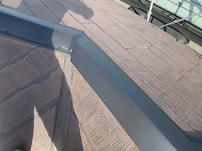 上尾市　棟板金　修繕