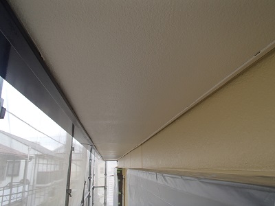 所沢市　軒天塗装　付帯塗装