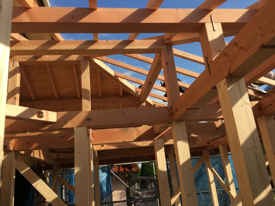 野地板張り下から確認