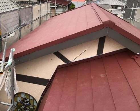 斑鳩町のシェイドブラウン屋根