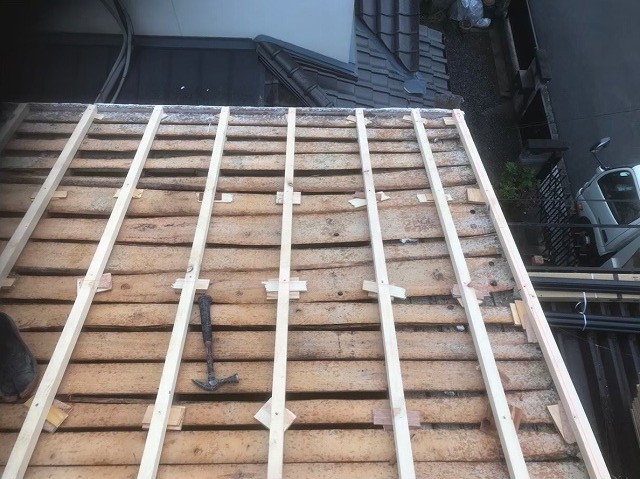 葛城市　垂木　設置