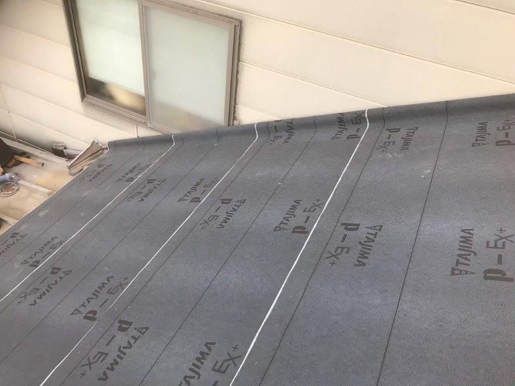 ルーフィング施工