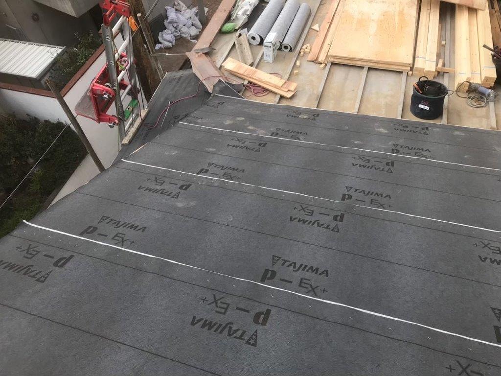 ルーフィング施工