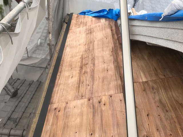 奈良市　野地板　増し張り