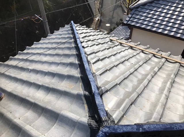 葛城市　雨漏り瓦屋根　ハイロール