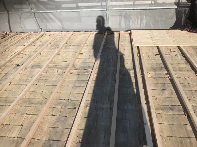 等間隔で垂木を設置