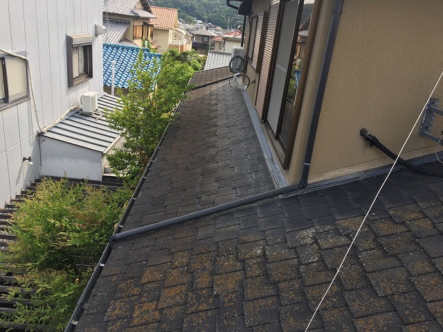 下屋根部分施工前