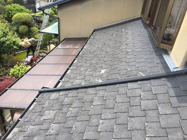 下屋根部分施工前
