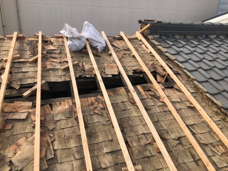 奈良市　補強垂木　かさ上げ