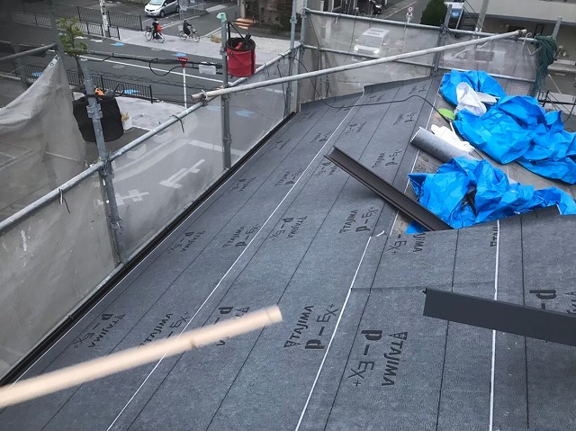 香芝市　防水紙　設置