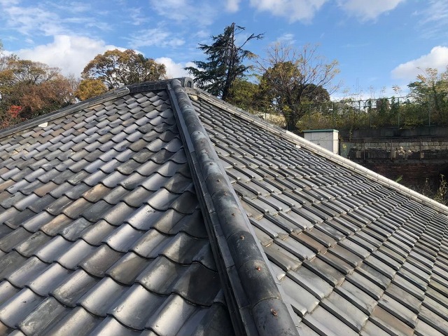 大和郡山市　お寺　棟瓦工事　施工後
