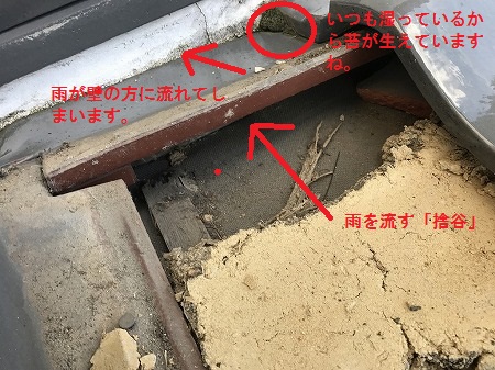壁際の雨漏り図解