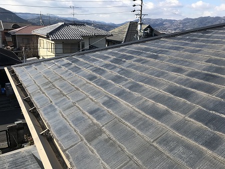 2F屋根カラーベスト雨染み