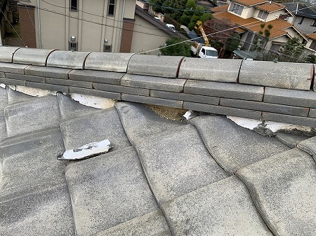 面戸漆喰剥がれ