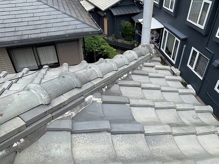 施工前の面戸漆喰です。