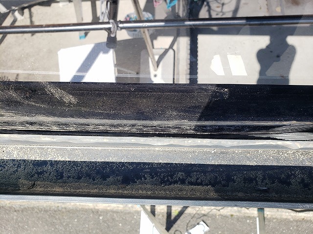 奈良市のカーポート屋根交換工事、パッキンの交換