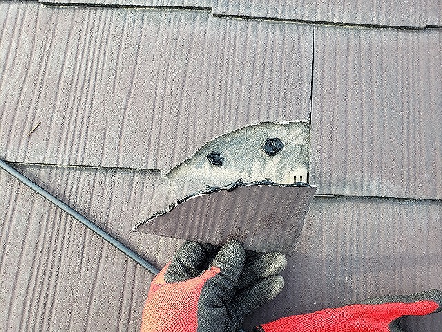 大和郡山市の割れたカラーベストの設置