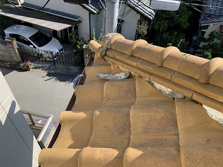 面戸漆喰剥がれ