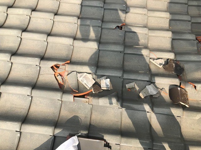 瓦の入れ替え工事