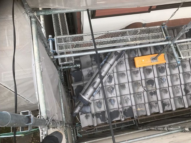 下屋部分も工事対象です