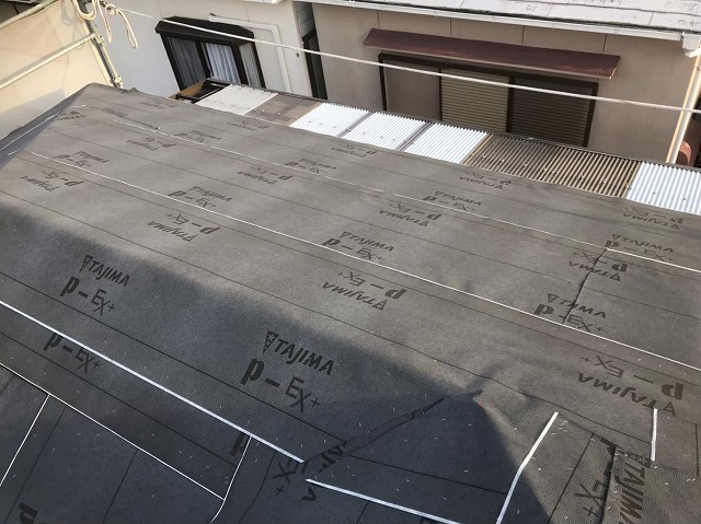 橿原市　防水紙　設置