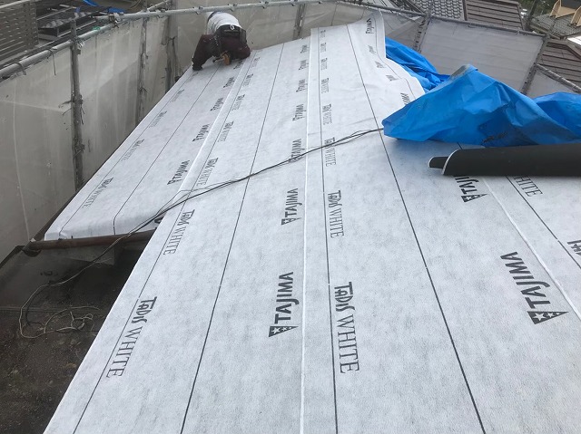 奈良市　防水シート設置