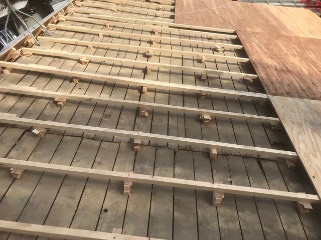 桜井市　野地板　増し張り