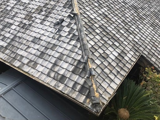 大和郡山市　お寺　棟瓦工事　施工前