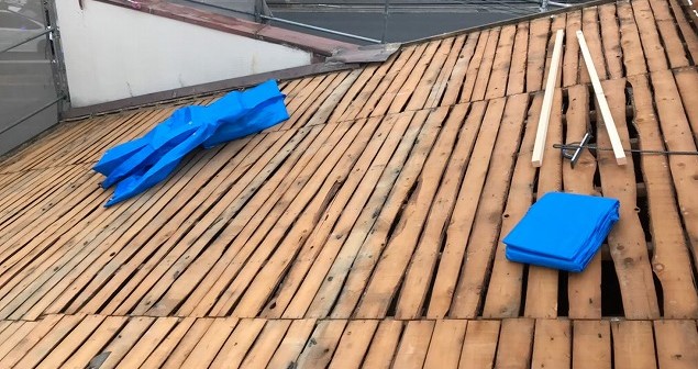 奈良市　洋瓦　瓦撤去