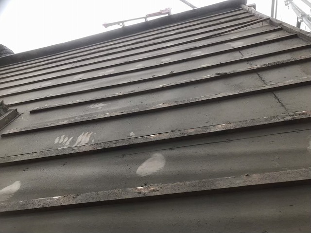 奈良市　S形瓦　瓦撤去