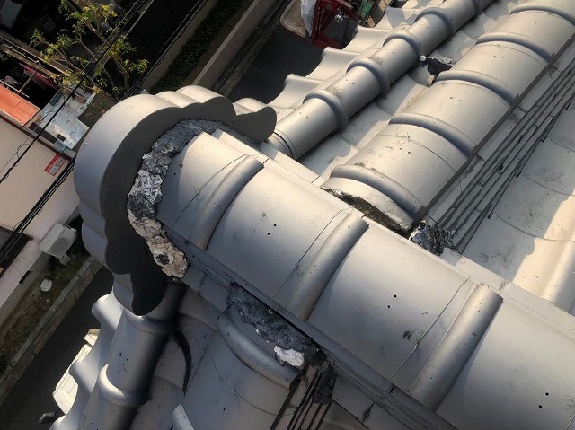 三郷町　複合型瓦屋根　部分補修