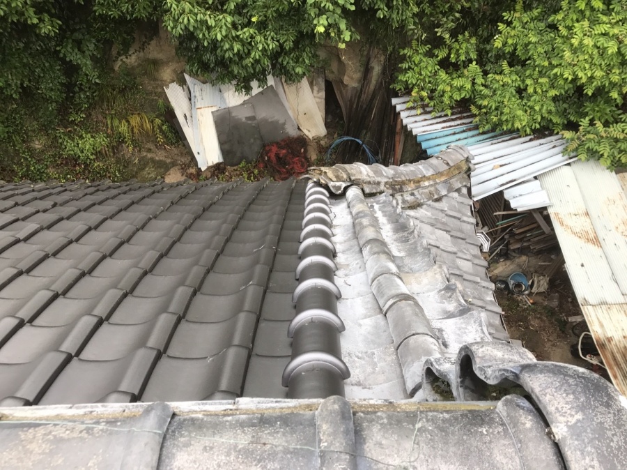 工事を始める前の和瓦屋根