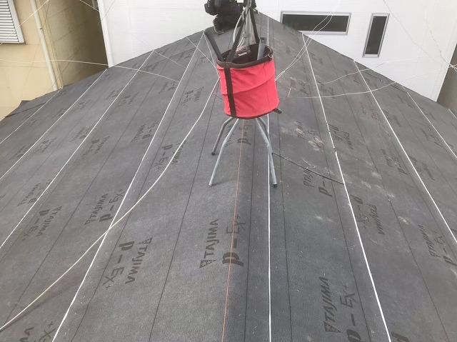 桜井市　防水シートの設置