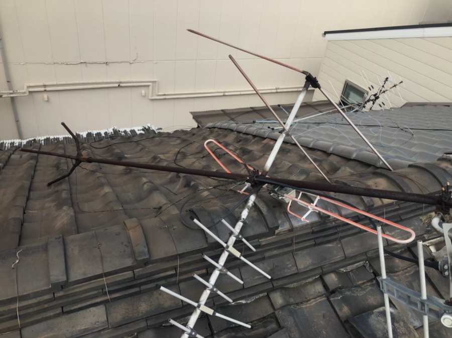 奈良市　粘土瓦　パラペット付き　屋根修理の安心無料点検