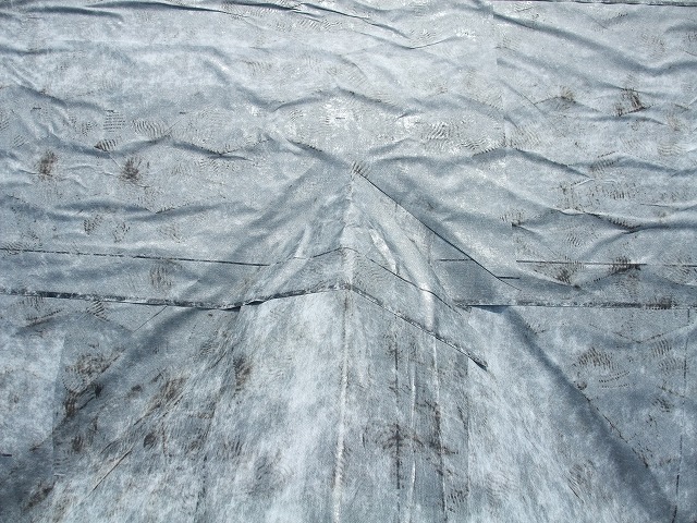 ルーフィング設置後の屋根