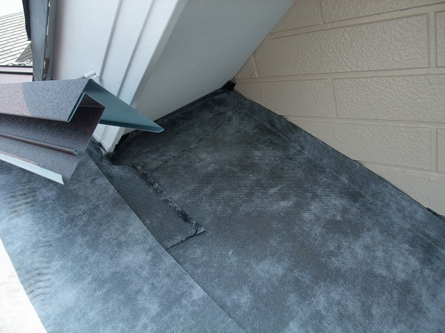 ルーフィング設置後の屋根